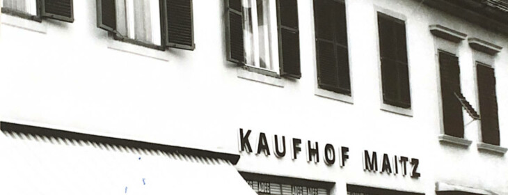 Historisches Bild von der Fassade des Kaufhof Maitz